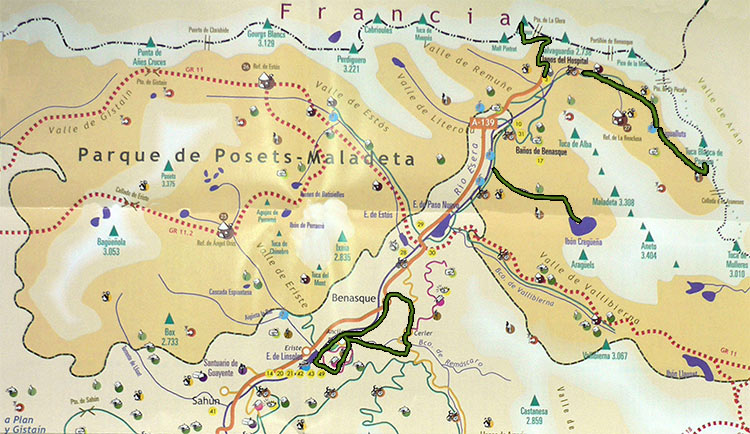 Mapa P.N. Posets - Maladeta	